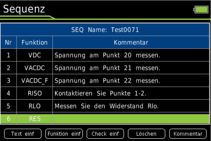 Sequenzfunktion Expert METRAHIT IM